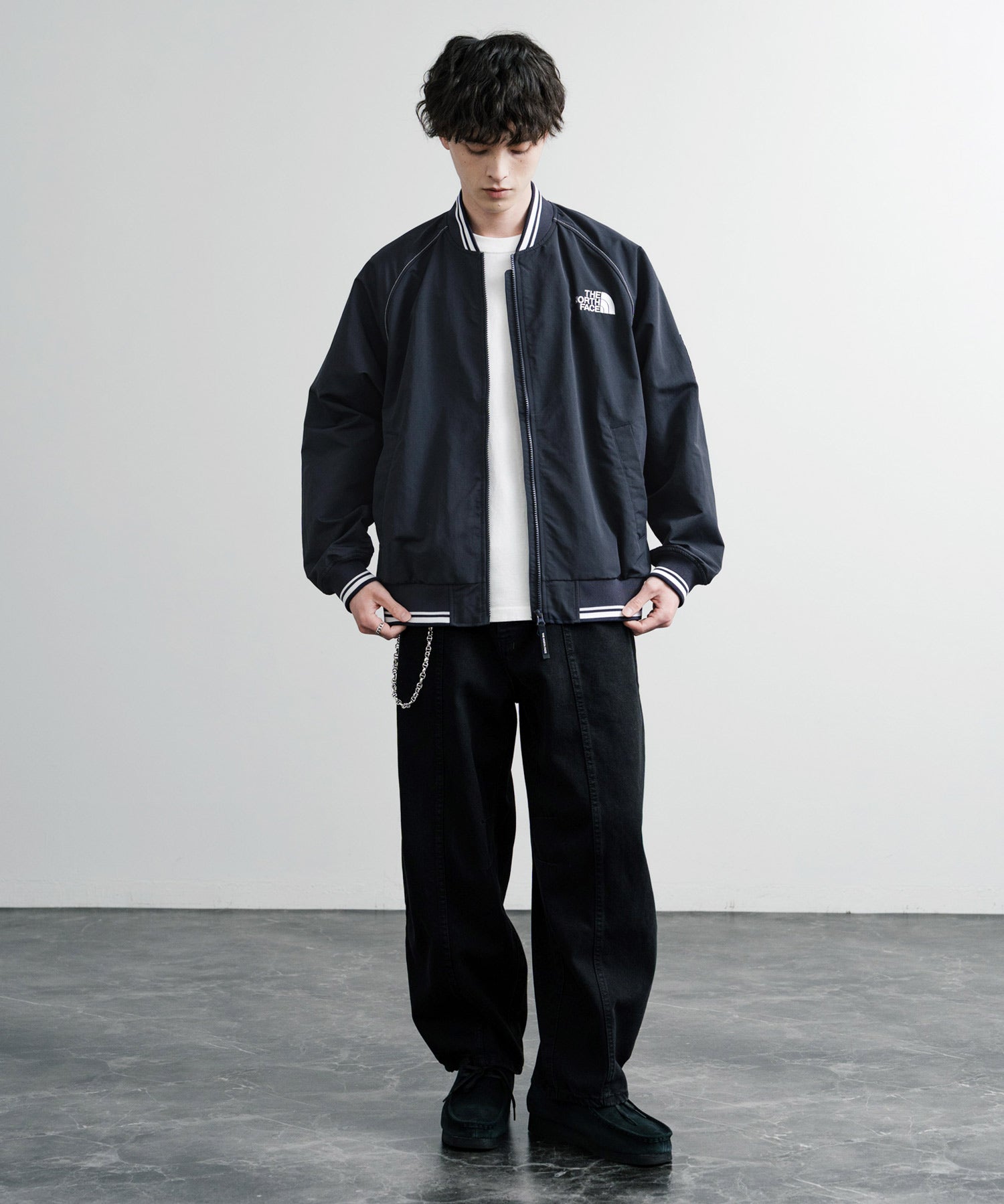 日本未展開モデル THE NORTH FACE ザ・ノースフェイス WHITE LABEL ホワイトレーベル OLEMA EX BOMBER 韓国限定 オーバーサイズワンポイントロゴボンバージャケット