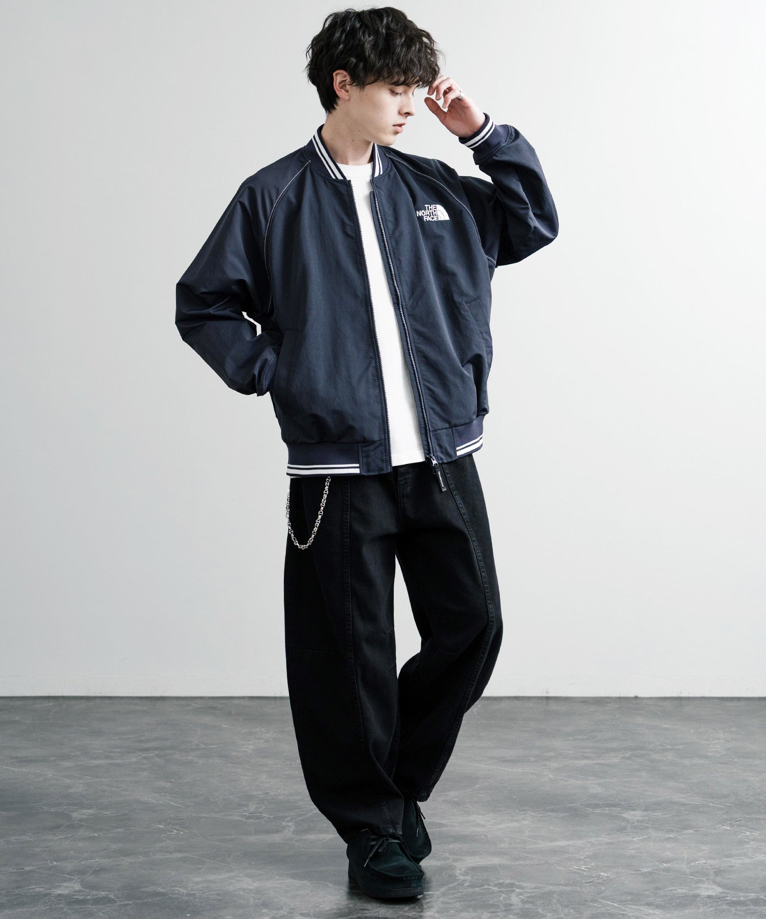 日本未展開モデル THE NORTH FACE ザ・ノースフェイス WHITE LABEL ホワイトレーベル OLEMA EX BOMBER 韓国限定 オーバーサイズワンポイントロゴボンバージャケット
