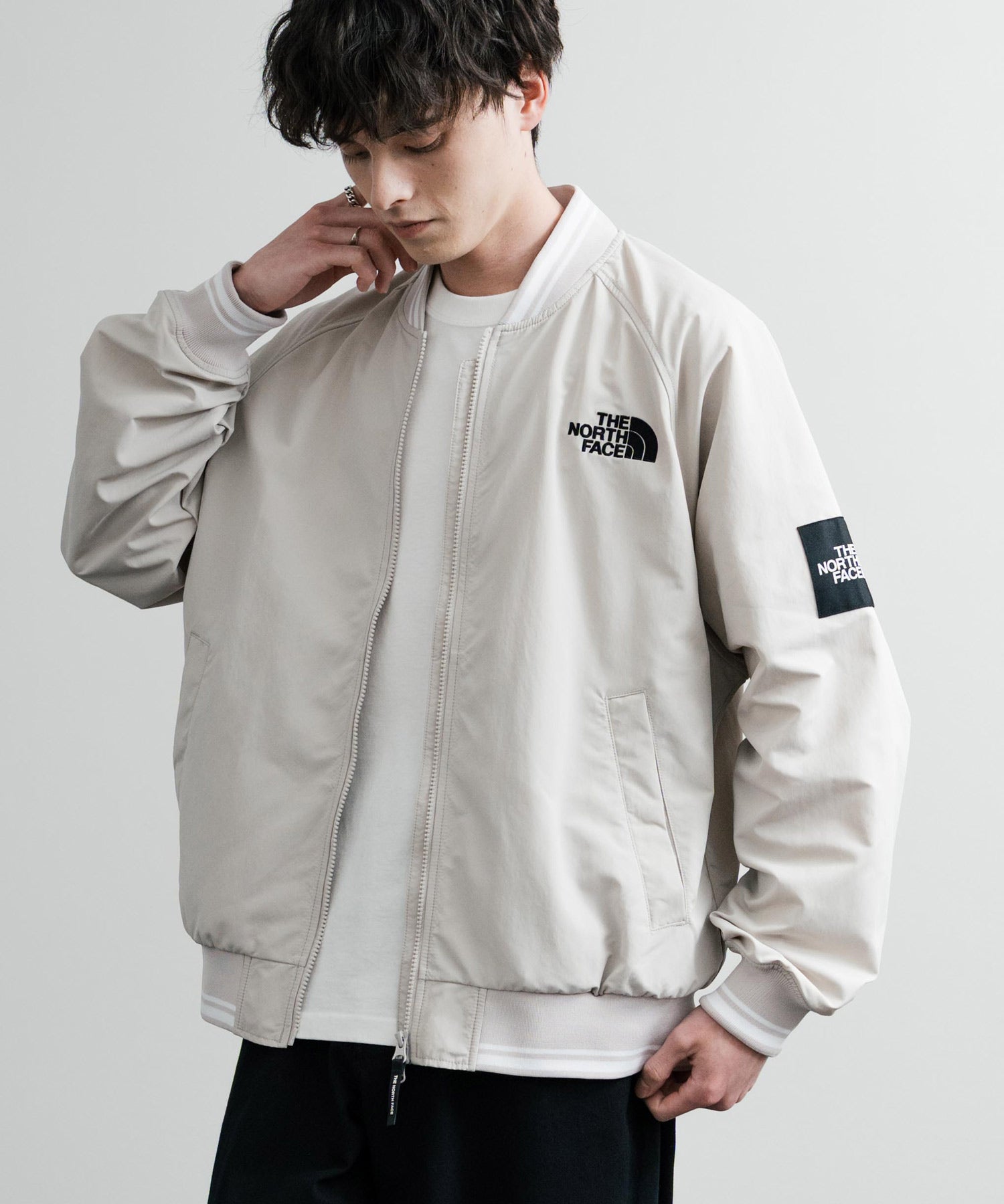 日本未展開モデル THE NORTH FACE ザ・ノースフェイス WHITE LABEL ホワイトレーベル OLEMA EX BOMBER 韓国限定 オーバーサイズワンポイントロゴボンバージャケット