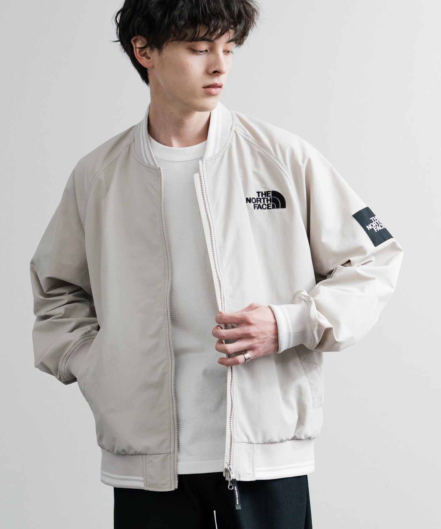 日本未展開モデル THE NORTH FACE ザ・ノースフェイス WHITE LABEL ホワイトレーベル OLEMA EX BOMBER 韓国限定 オーバーサイズワンポイントロゴボンバージャケット