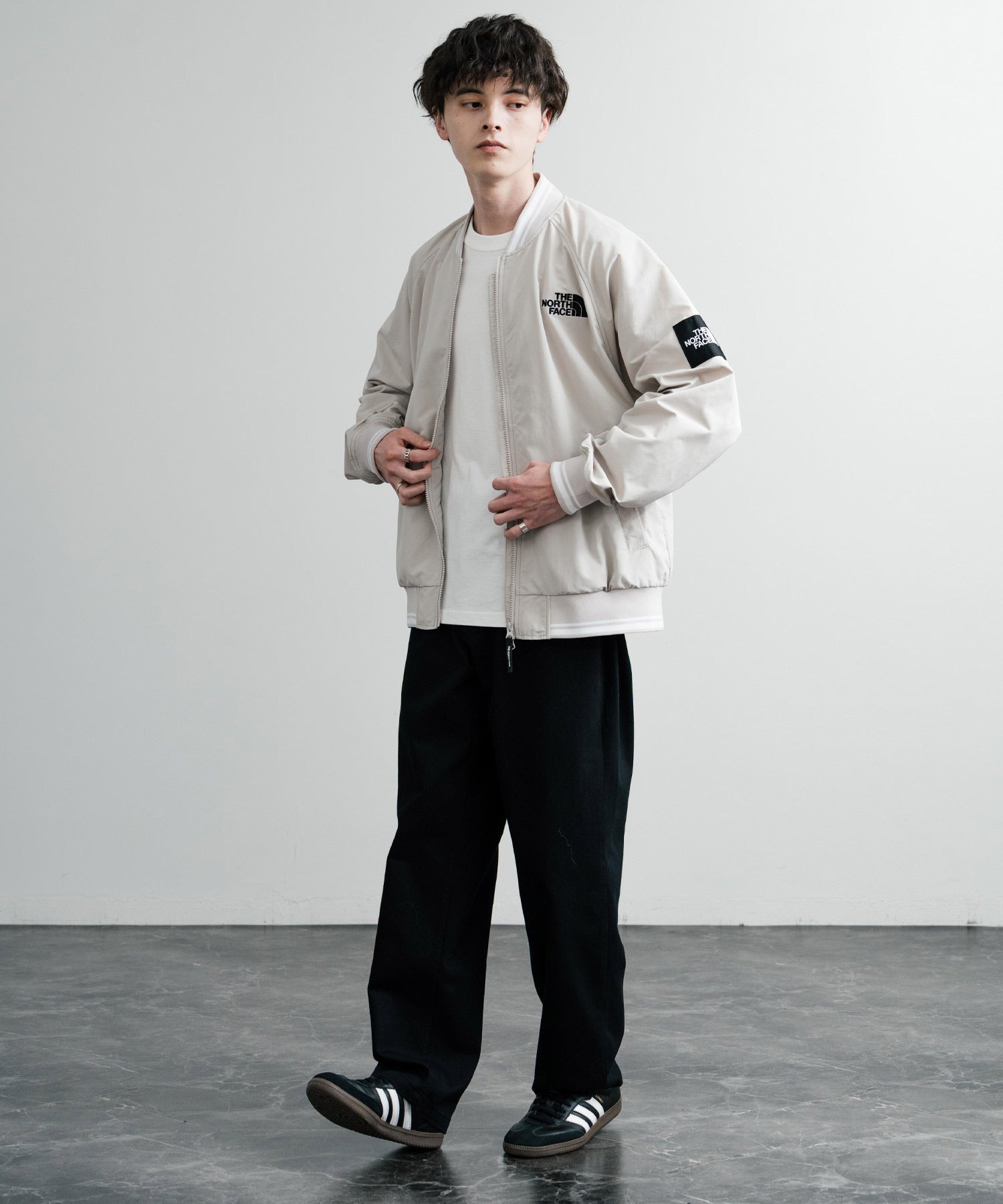 日本未展開モデル THE NORTH FACE ザ・ノースフェイス WHITE LABEL ホワイトレーベル OLEMA EX BOMBER 韓国限定 オーバーサイズワンポイントロゴボンバージャケット