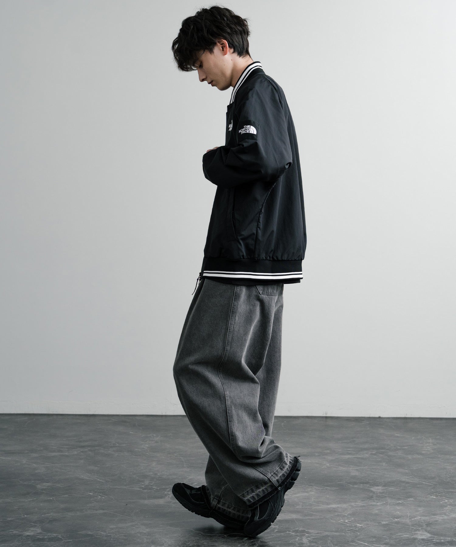 日本未展開モデル THE NORTH FACE ザ・ノースフェイス WHITE LABEL ホワイトレーベル OLEMA EX BOMBER 韓国限定 オーバーサイズワンポイントロゴボンバージャケット