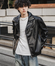 PUレザーダブルライダースジャケット 14682