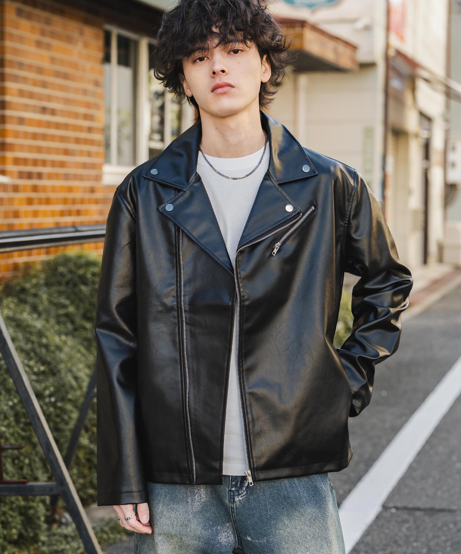 PUレザーダブルライダースジャケット 14682 – Rocky Monroe