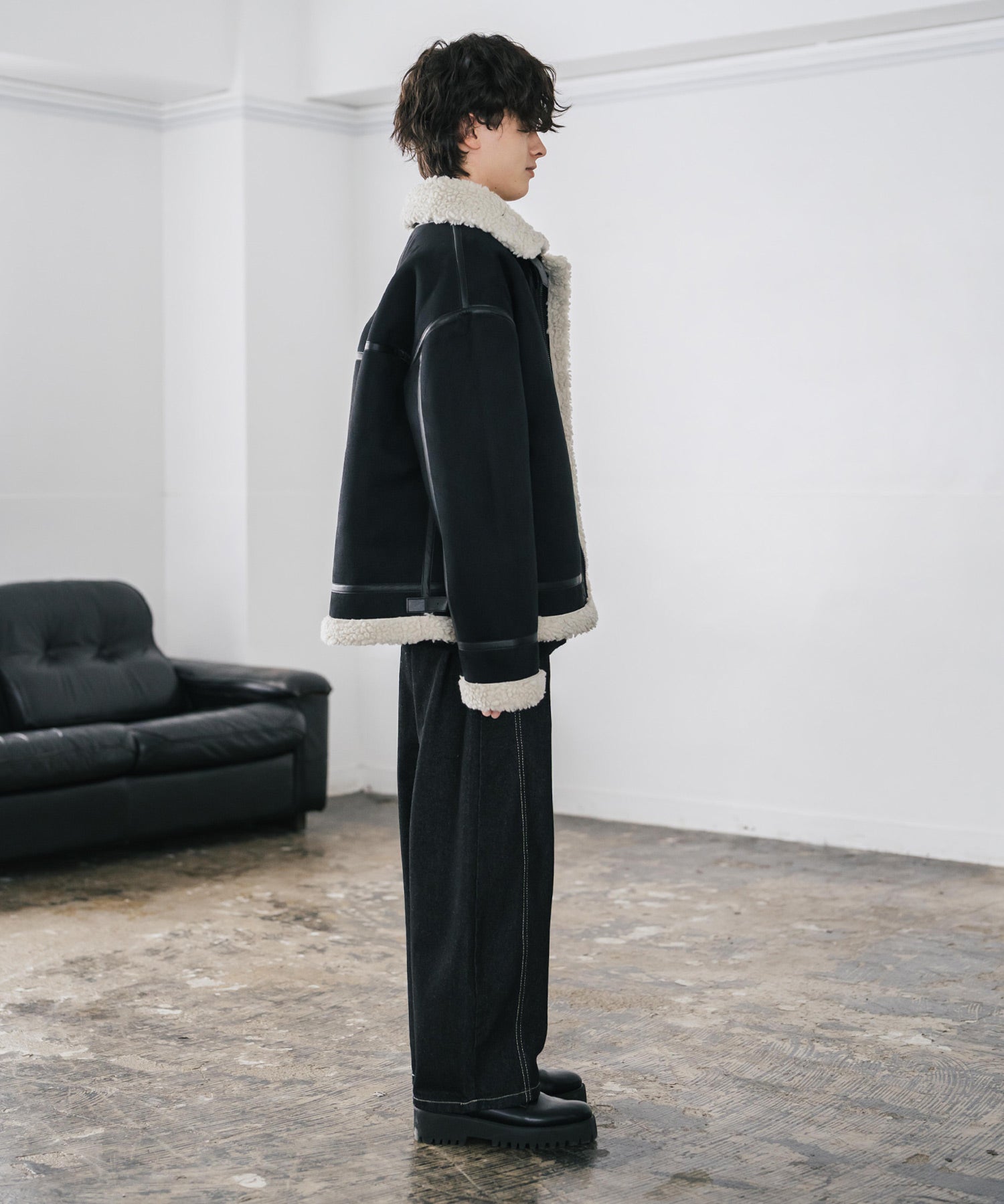 オーバーサイズ B-3フェイクムートン2WAY裏ボアブルゾン 14683 – Rocky