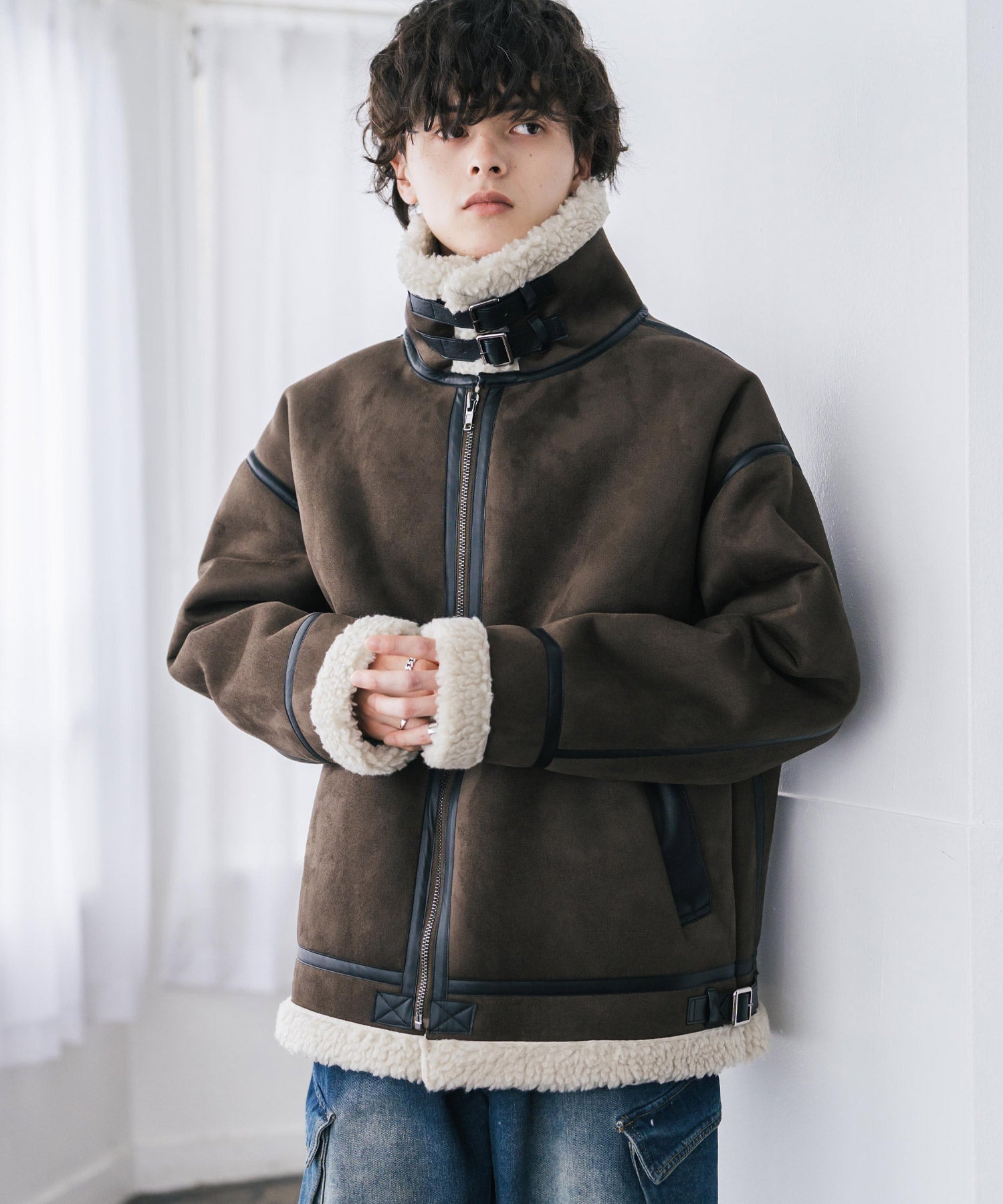 オーバーサイズ B-3フェイクムートン2WAY裏ボアブルゾン 14683 – Rocky