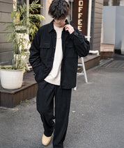 コーデュロイセットアップ CPOシャツジャケット＆イージーワイドパンツ 14686