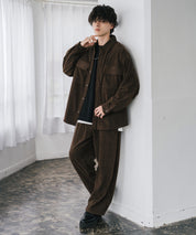 コーデュロイセットアップ CPOシャツジャケット＆イージーワイドパンツ 14686