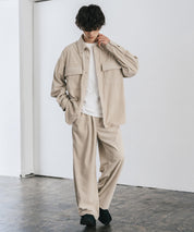 コーデュロイセットアップ CPOシャツジャケット＆イージーワイドパンツ 14686