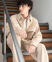 コーデュロイセットアップ CPOシャツジャケット＆イージーワイドパンツ 14686