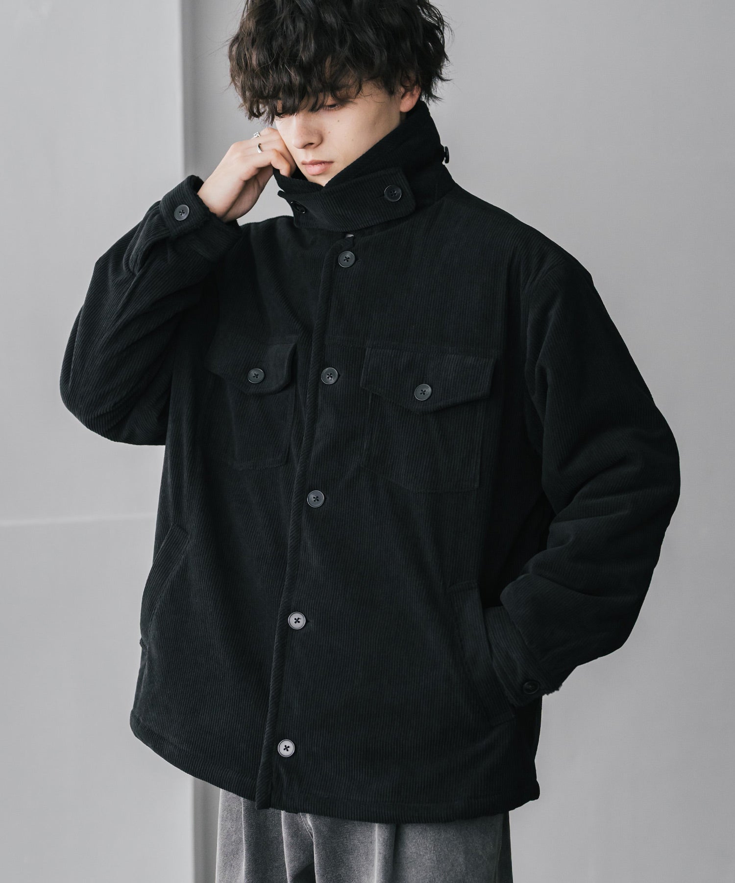 オーバーサイズ コーデュロイ裏ボア2WAYランチコート 14687 – Rocky Monroe