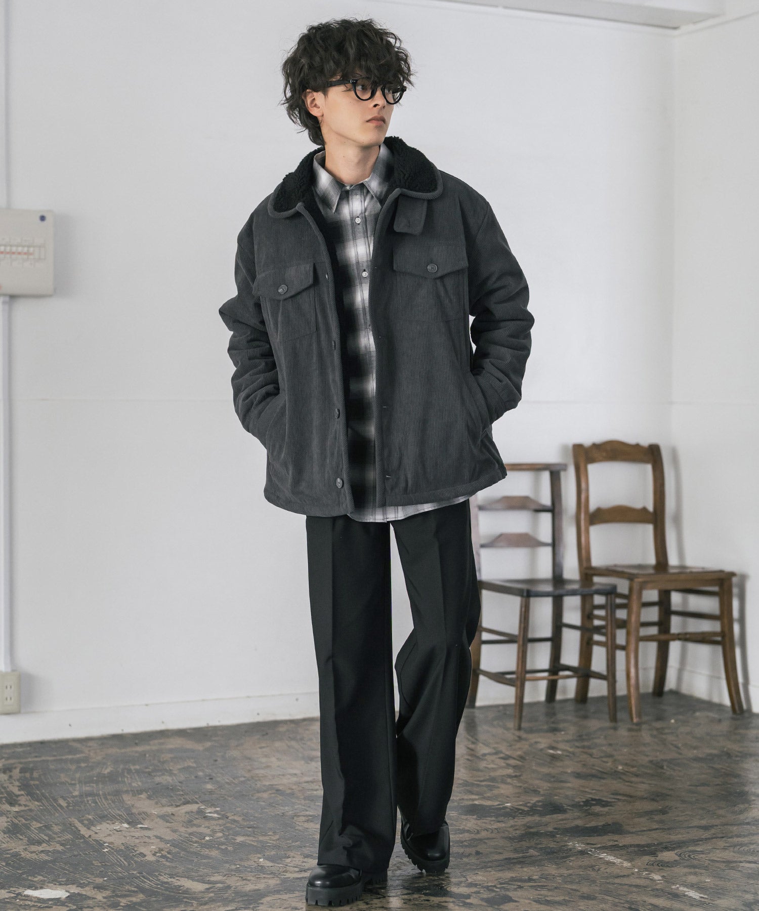 オーバーサイズ コーデュロイ裏ボア2WAYランチコート 14687 – Rocky Monroe