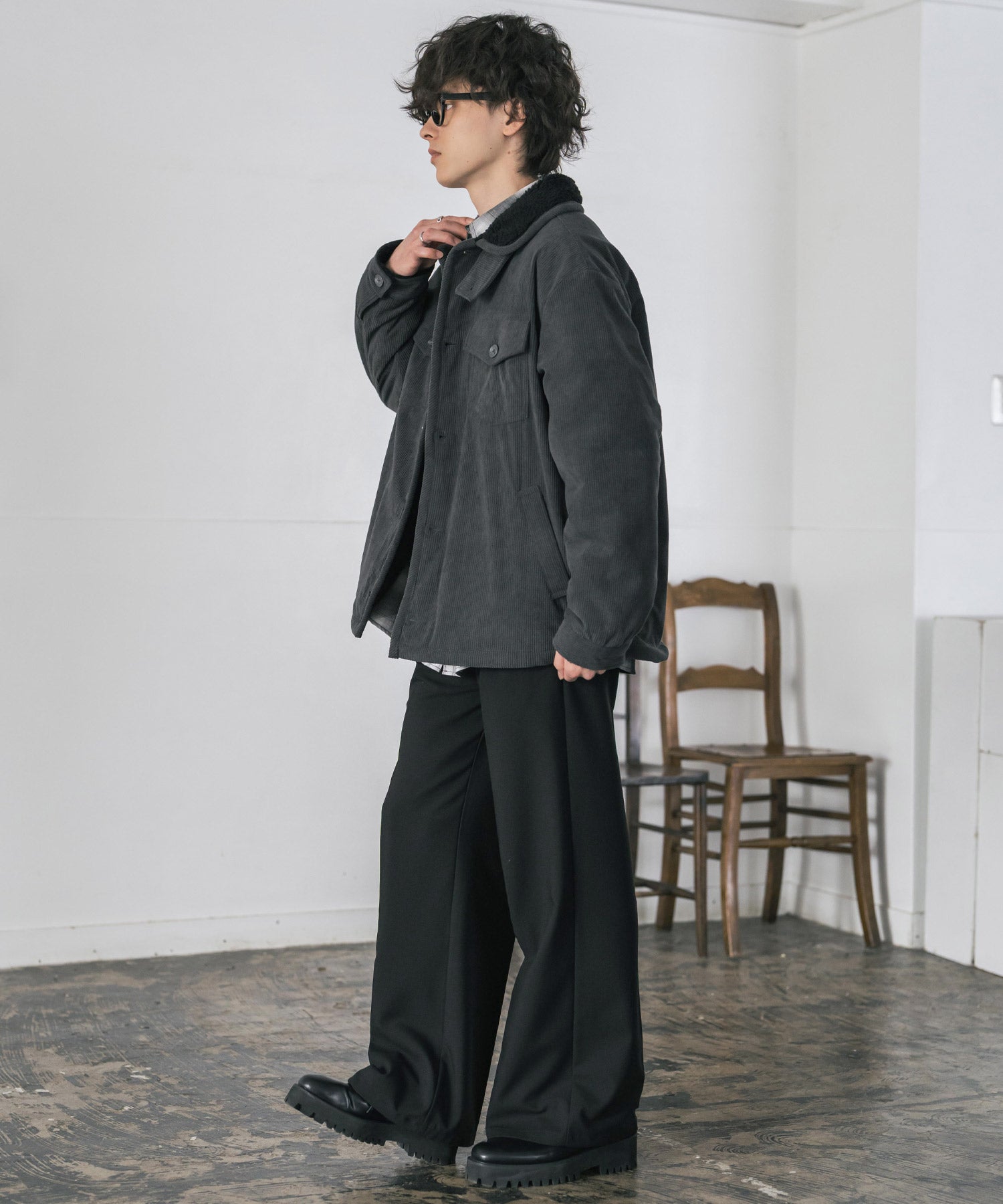 オーバーサイズ コーデュロイ裏ボア2WAYランチコート 14687 – Rocky Monroe