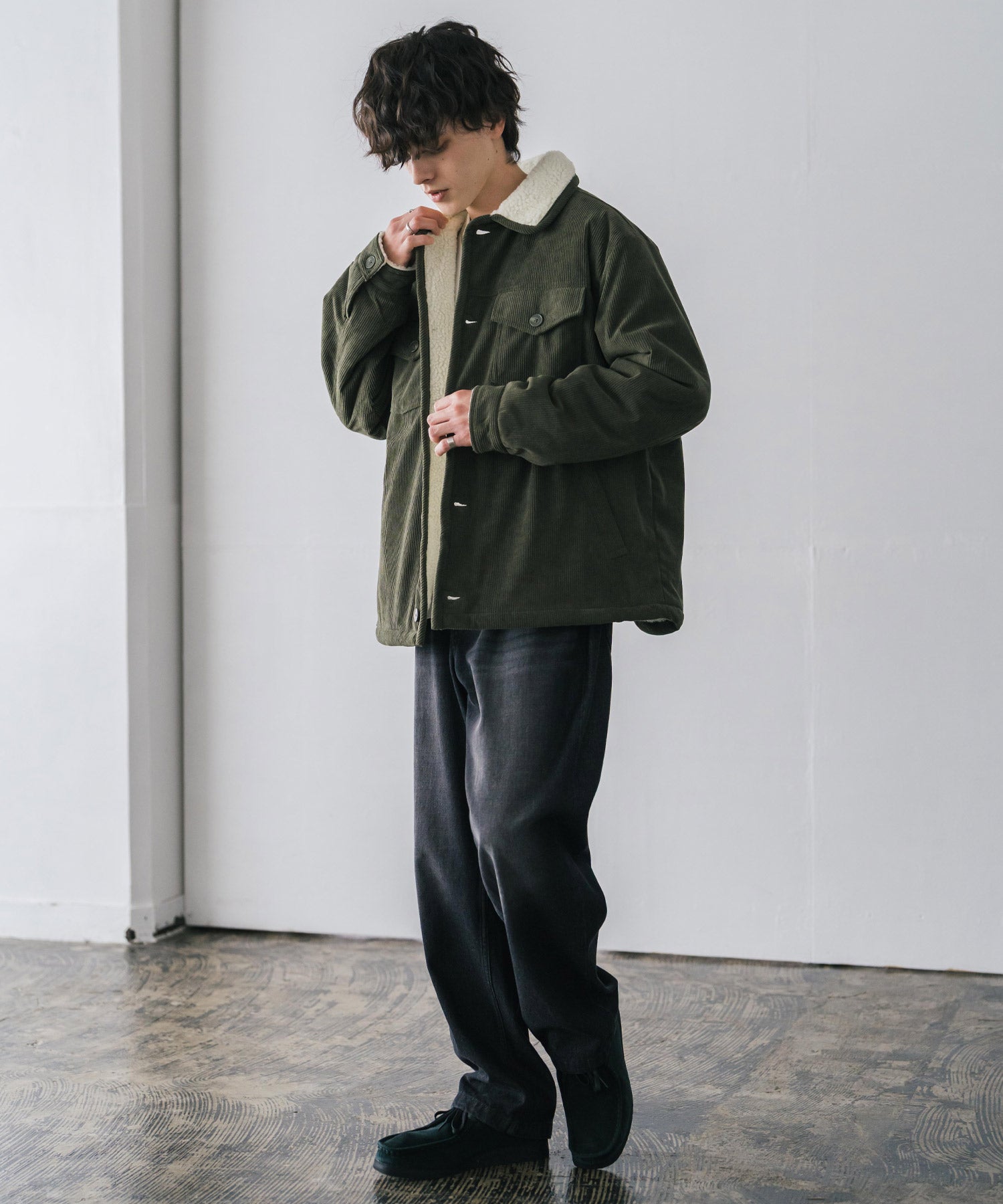 オーバーサイズ コーデュロイ裏ボア2WAYランチコート 14687 – Rocky Monroe