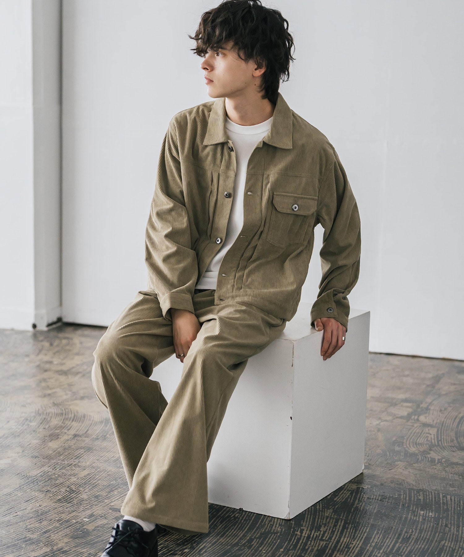 コーデュロイセットアップ 1stショートジャケット/短丈ブルゾン