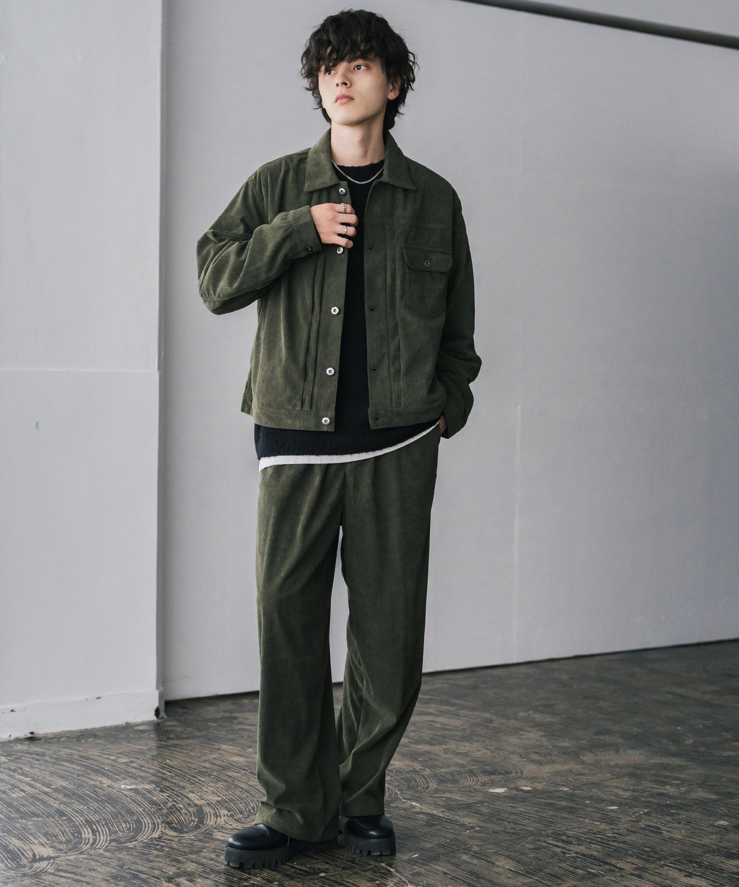 コーデュロイセットアップ 1stショートジャケット/短丈ブルゾン