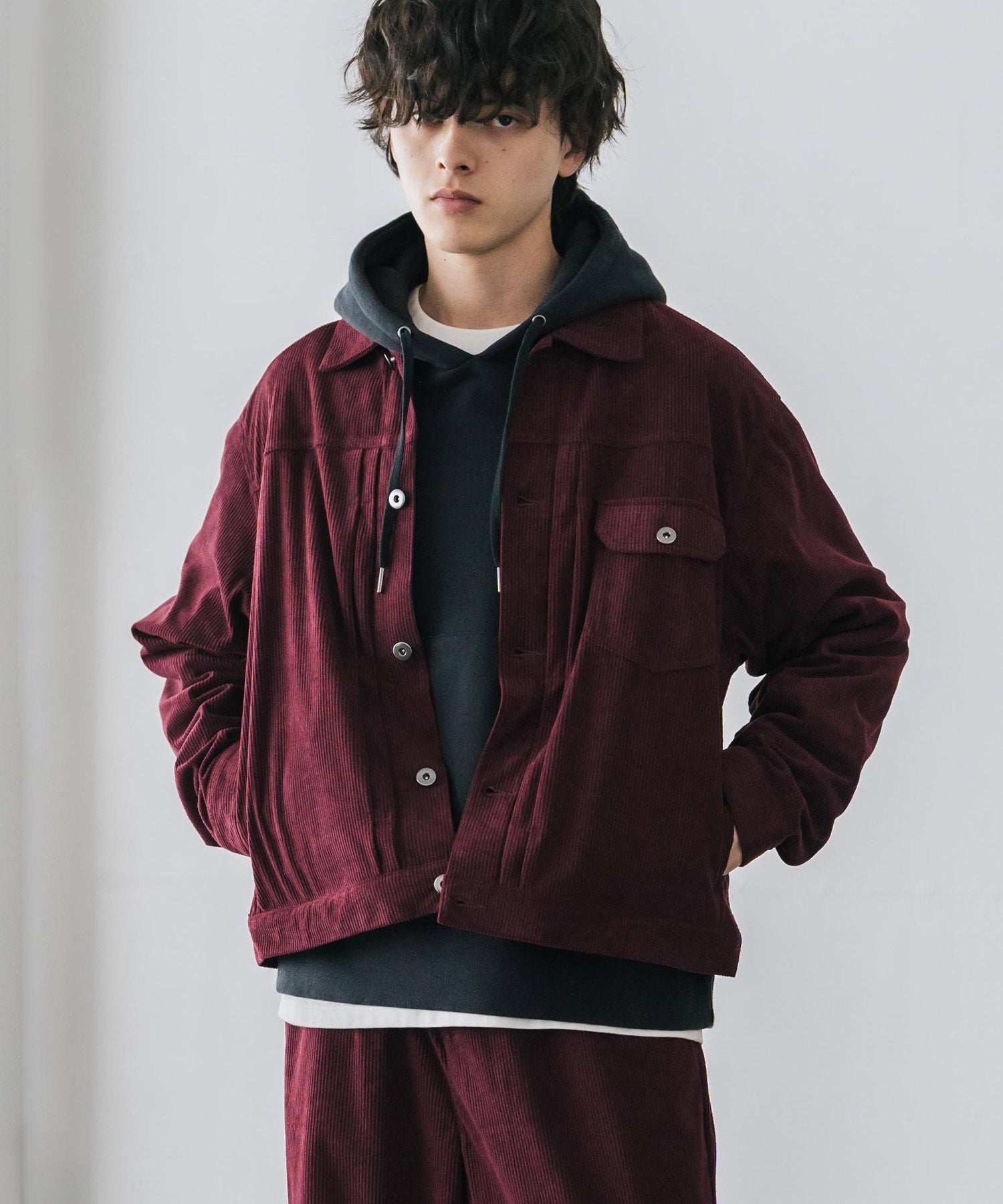 コーデュロイセットアップ 1stショートジャケット/短丈ブルゾン