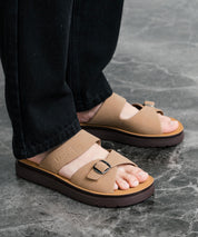 新色追加 U.S. POLO ASSN. ユーエスポロアッスン ワンポイントロゴ入りフェイクレザーワンベルトバックルサンダル 14692