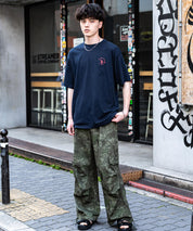 U.S.POLO ASSN. ユーエスポロアッスン バックプリント/無地/ボーダー オーバーサイズクルーショートスリーブTシャツ