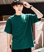 U.S.POLO ASSN. ユーエスポロアッスン バックプリント/無地/ボーダー オーバーサイズクルーショートスリーブTシャツ