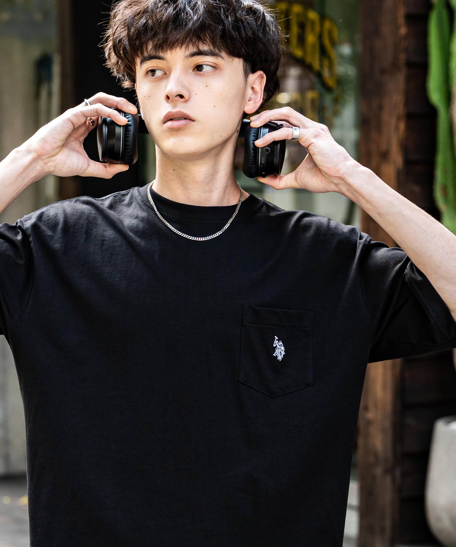 ボーダー オーバーサイズクルーショートスリーブTシャツ