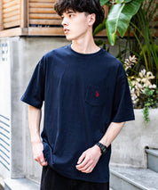 U.S.POLO ASSN. ユーエスポロアッスン バックプリント/無地/ボーダー オーバーサイズクルーショートスリーブTシャツ