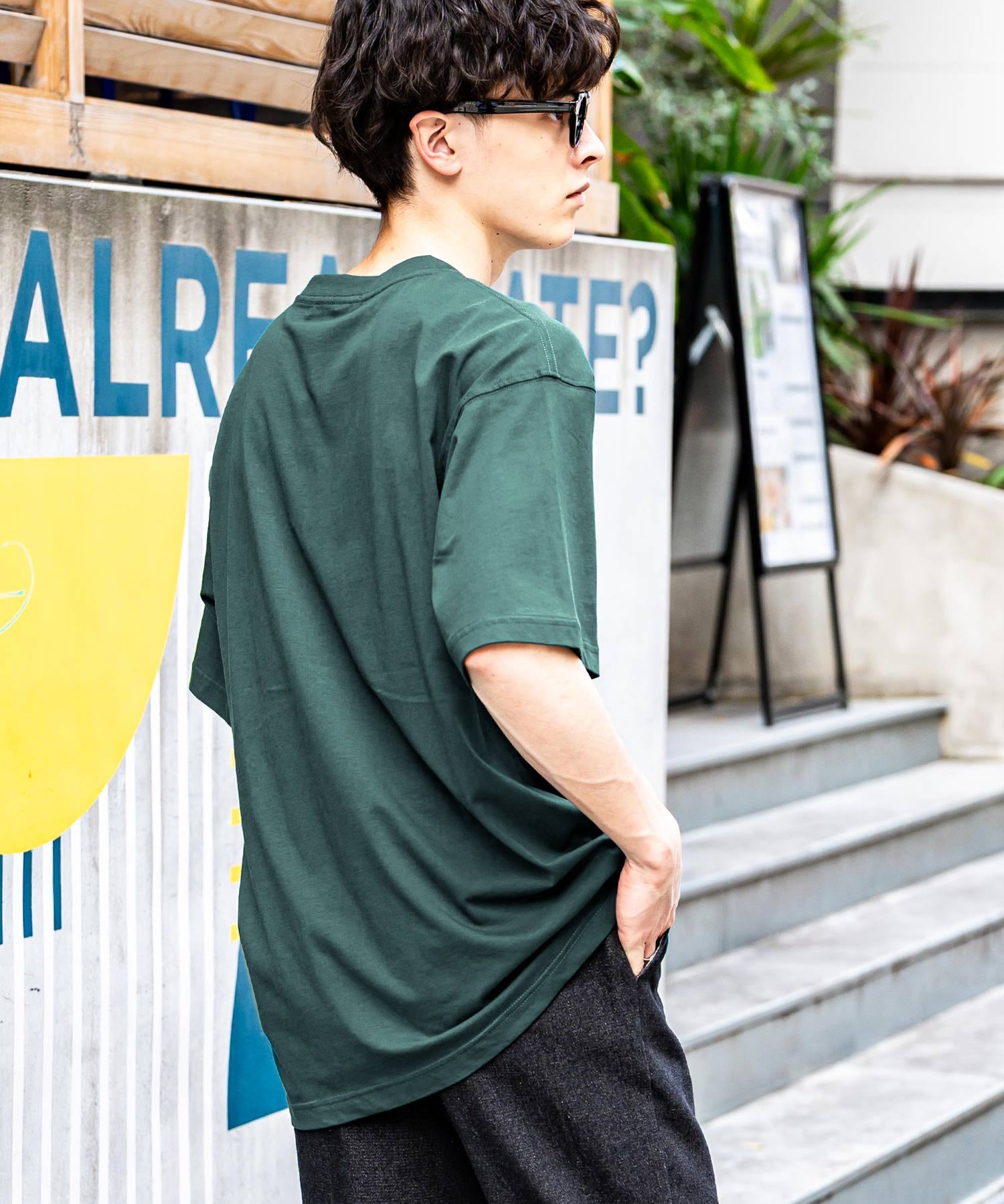 U.S.POLO ASSN. ユーエスポロアッスン バックプリント/無地/ボーダー オーバーサイズクルーショートスリーブTシャツ