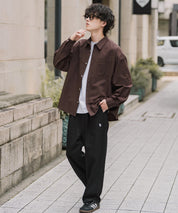 新色追加 オーバーサイズTCブロード胸ポケット付きレギュラーカラー長袖シャツ 14718