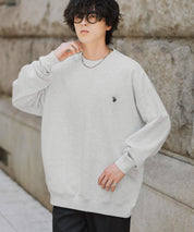 U.S. POLO ASSN. ユーエスポロアッスン オーバーサイズ裏起毛ワンポイントロゴ刺繍長袖スウェット	14765