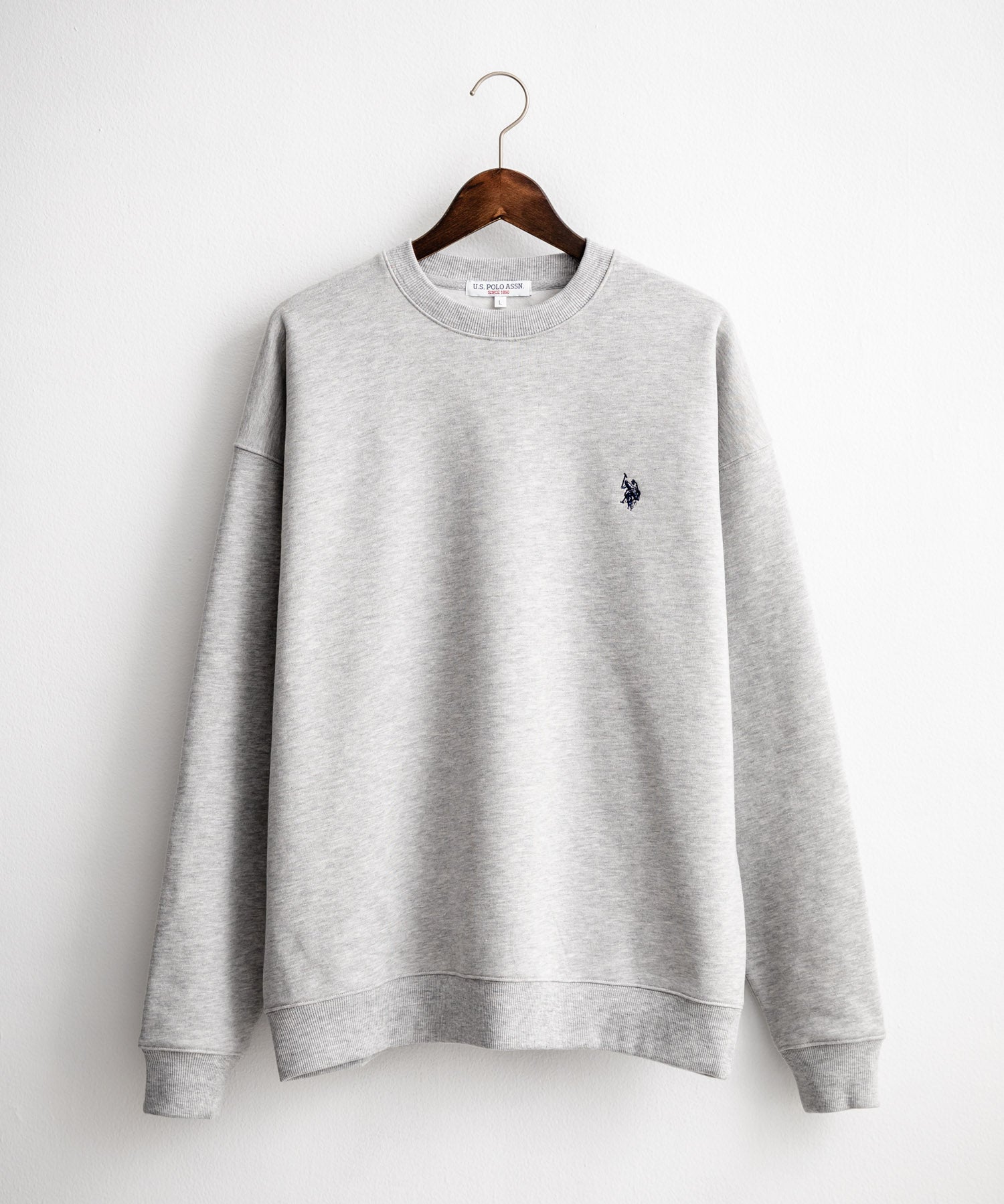 U.S. POLO ASSN. ユーエスポロアッスン オーバーサイズ裏起毛ワンポイントロゴ刺繍長袖スウェット	14765