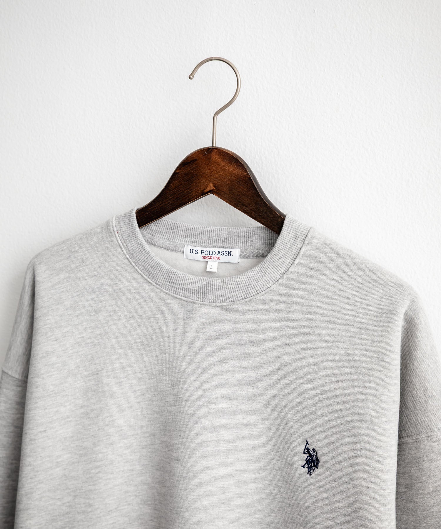 U.S. POLO ASSN. ユーエスポロアッスン オーバーサイズ裏起毛ワンポイントロゴ刺繍長袖スウェット	14765
