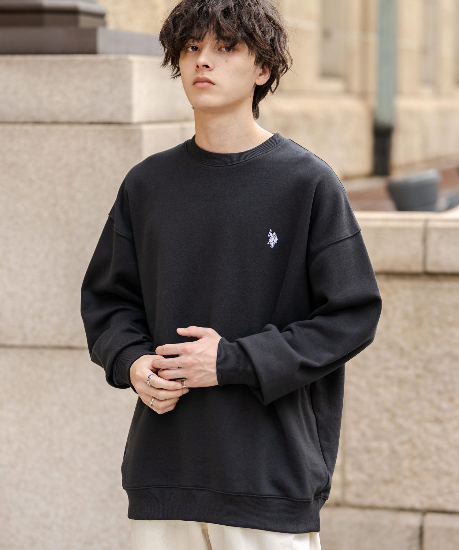 U.S. POLO ASSN. ユーエスポロアッスン オーバーサイズ裏起毛ワン