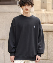 U.S. POLO ASSN. ユーエスポロアッスン オーバーサイズ裏起毛ワンポイントロゴ刺繍長袖スウェット	14765