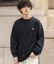 U.S. POLO ASSN. ユーエスポロアッスン オーバーサイズ裏起毛ワンポイントロゴ刺繍長袖スウェット	14765