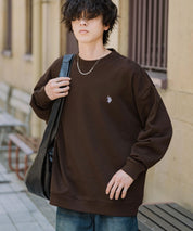 U.S. POLO ASSN. ユーエスポロアッスン オーバーサイズ裏起毛ワンポイントロゴ刺繍長袖スウェット	14765