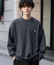 U.S. POLO ASSN. ユーエスポロアッスン オーバーサイズ裏起毛ワンポイントロゴ刺繍長袖スウェット	14765