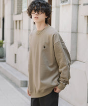 U.S. POLO ASSN. ユーエスポロアッスン オーバーサイズ裏起毛ワンポイントロゴ刺繍長袖スウェット	14765