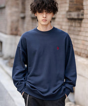 U.S. POLO ASSN. ユーエスポロアッスン オーバーサイズ裏起毛ワンポイントロゴ刺繍長袖スウェット	14765