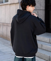 U.S. POLO ASSN. ユーエスポロアッスン オーバーサイズ裏起毛ワンポイントロゴ刺繍フルジップ長袖パーカー 14767
