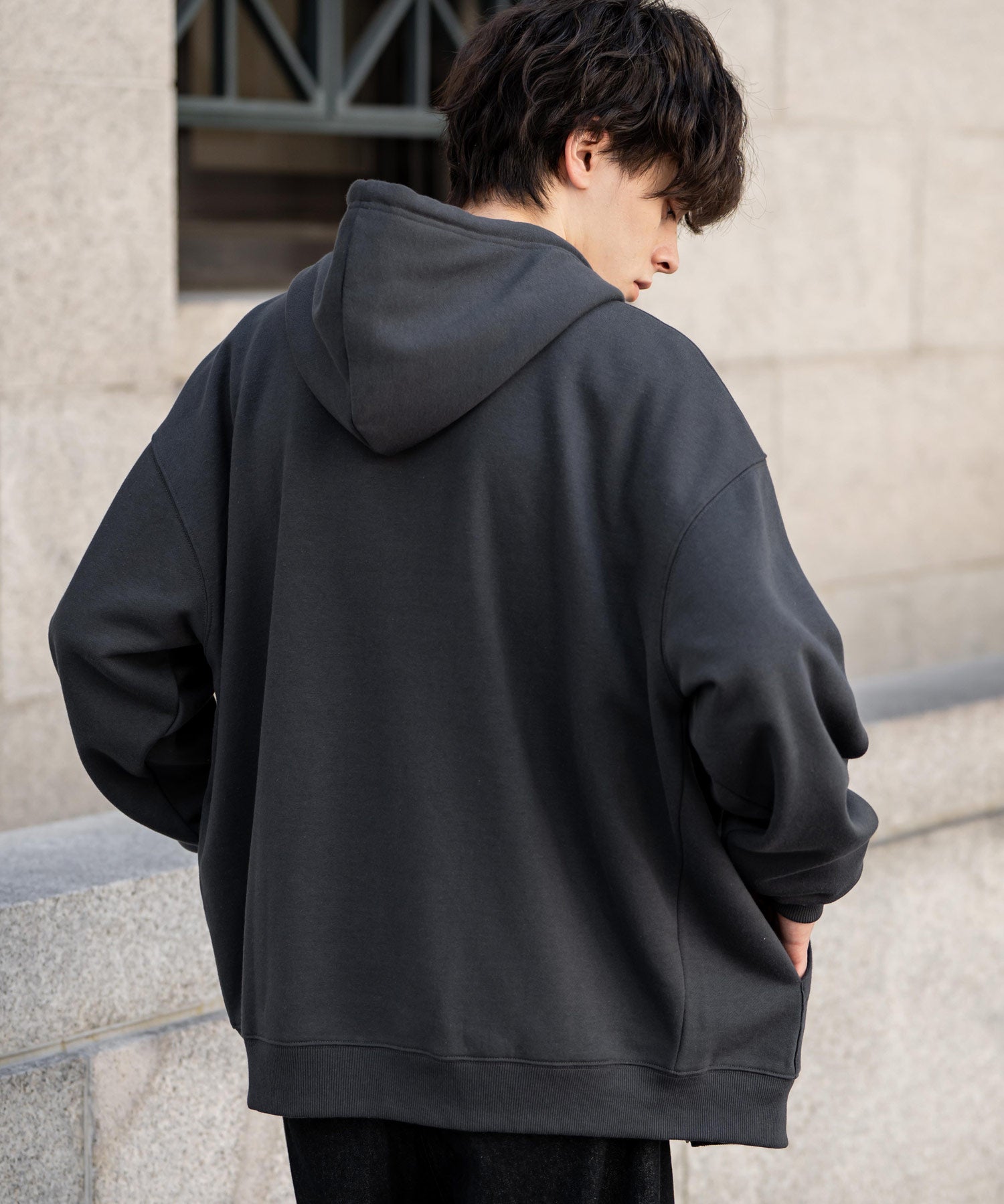 U.S. POLO ASSN. ユーエスポロアッスン オーバーサイズ裏起毛ワンポイントロゴ刺繍フルジップ長袖パーカー 14767