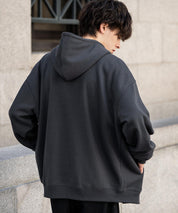 U.S. POLO ASSN. ユーエスポロアッスン オーバーサイズ裏起毛ワンポイントロゴ刺繍フルジップ長袖パーカー 14767