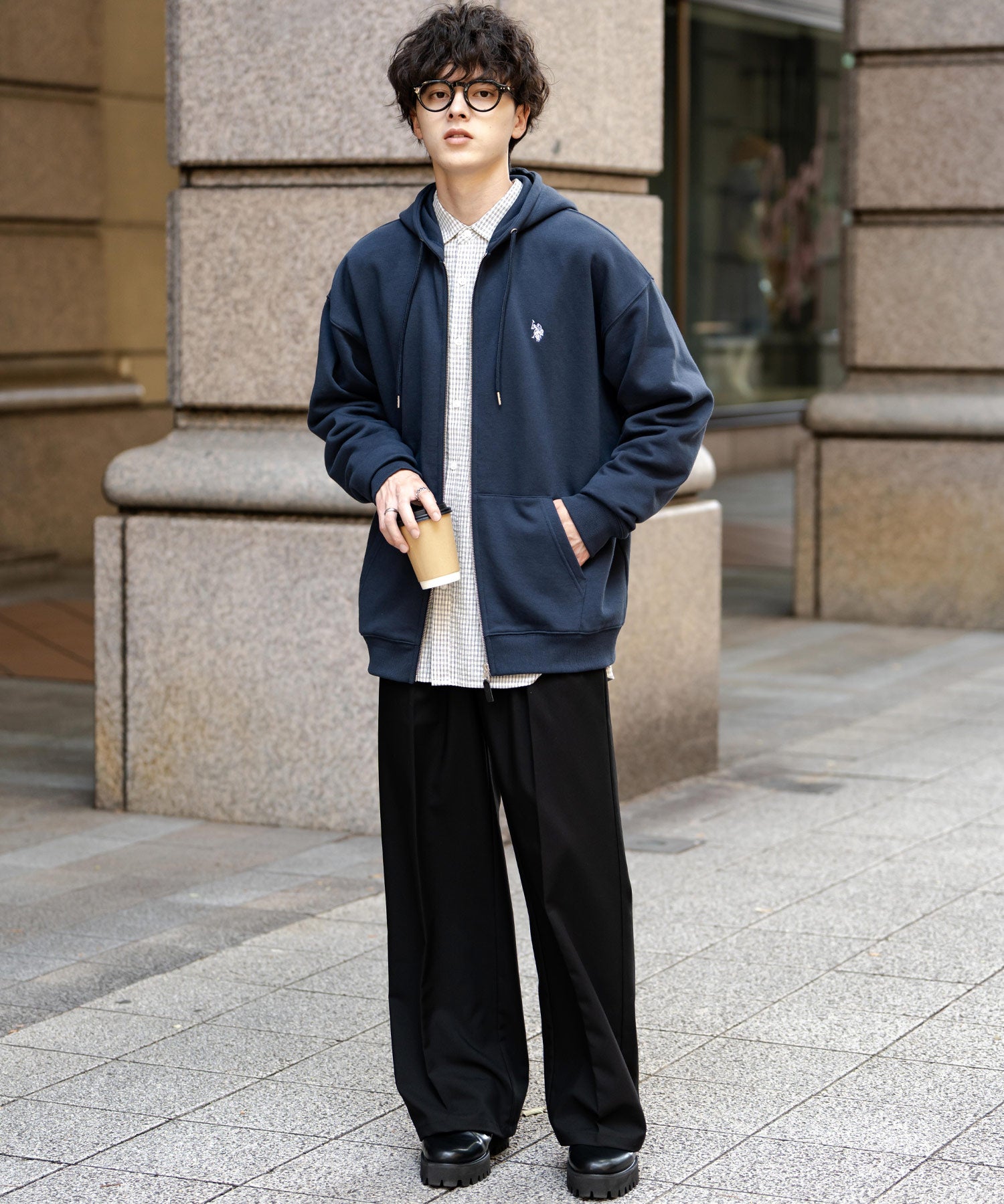 U.S. POLO ASSN. ユーエスポロアッスン オーバーサイズ裏起毛ワン