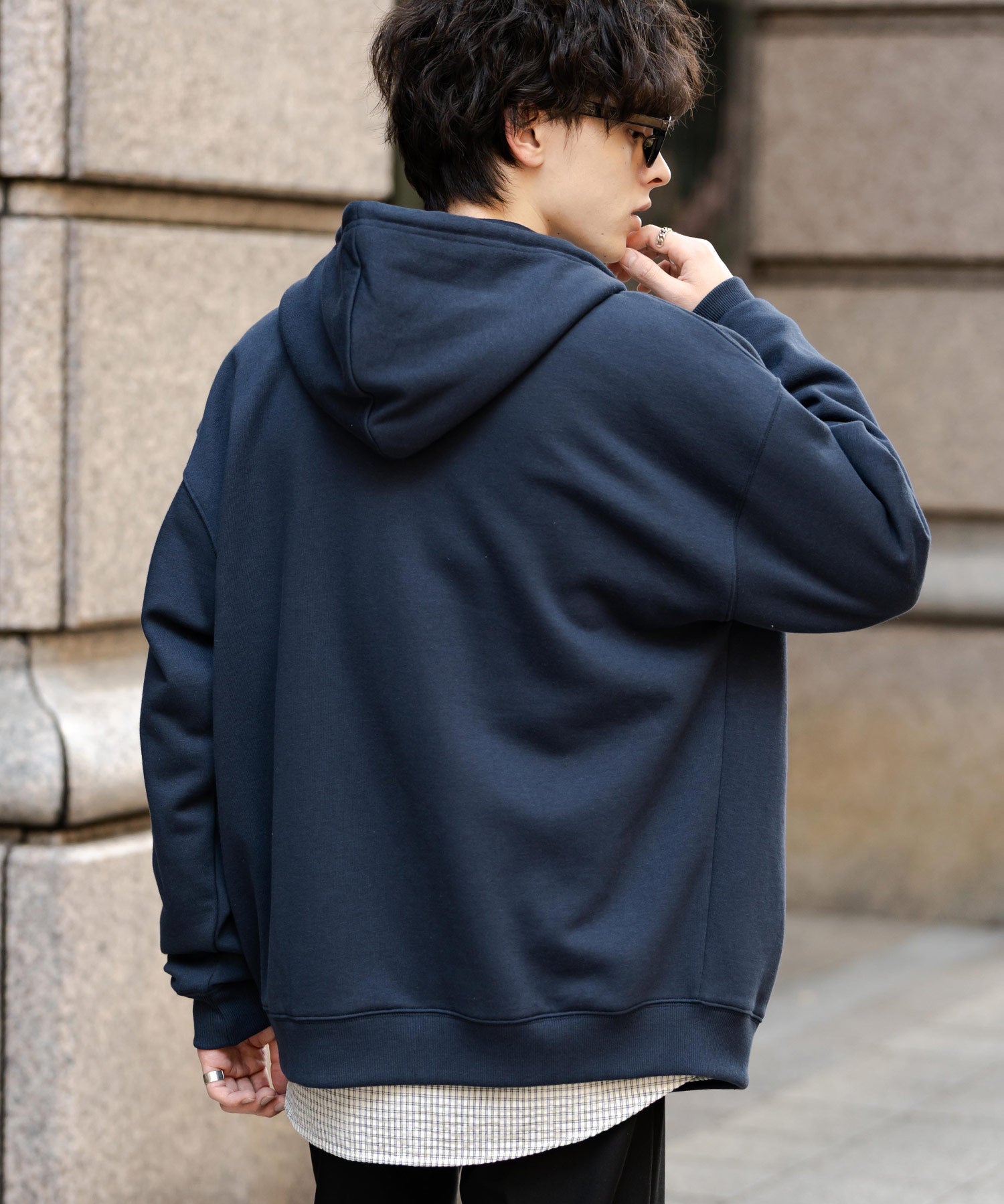 U.S. POLO ASSN. ユーエスポロアッスン オーバーサイズ裏起毛ワンポイントロゴ刺繍フルジップ長袖パーカー 14767