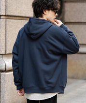 U.S. POLO ASSN. ユーエスポロアッスン オーバーサイズ裏起毛ワンポイントロゴ刺繍フルジップ長袖パーカー 14767