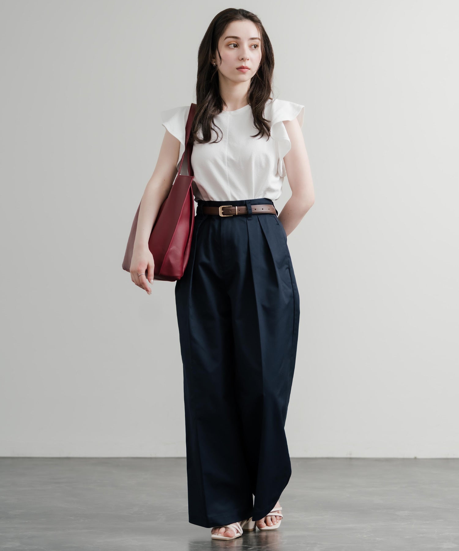 新色追加 PUワンショルダートートバッグ　ポーチセット 14772