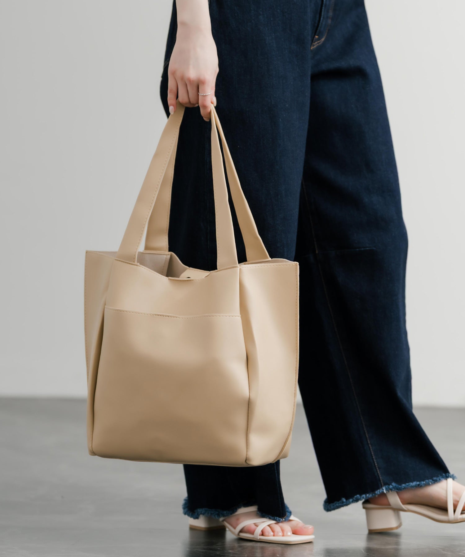 新色追加 PUワンショルダートートバッグ　ポーチセット 14772