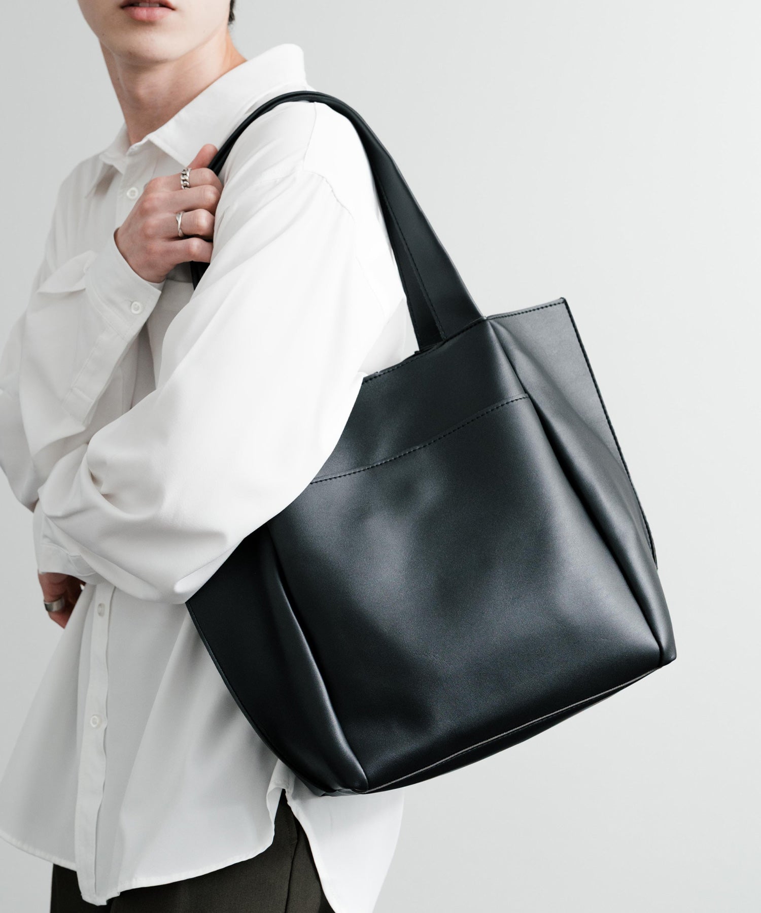 新色追加 PUワンショルダートートバッグ　ポーチセット 14772