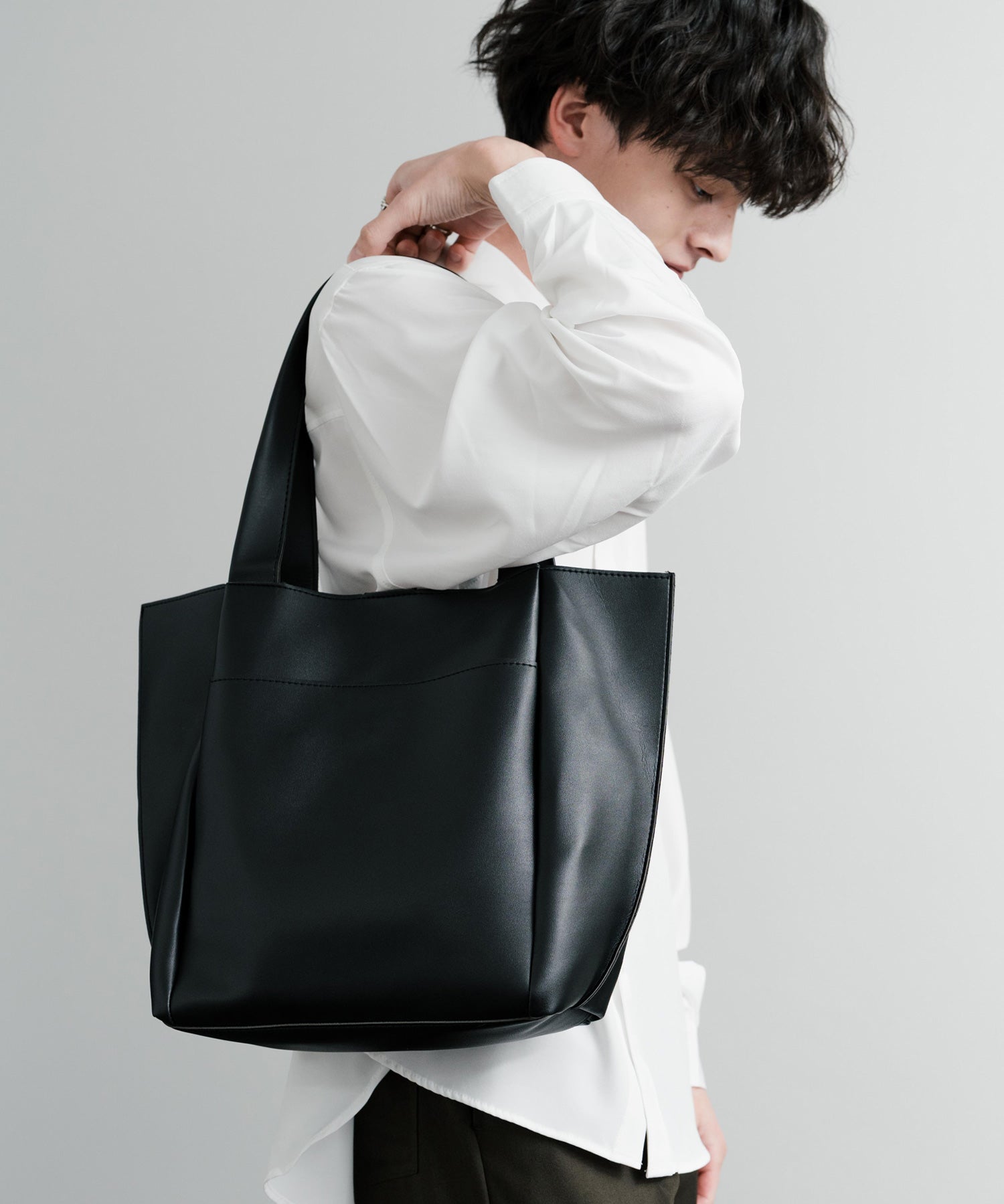 新色追加 PUワンショルダートートバッグ　ポーチセット 14772