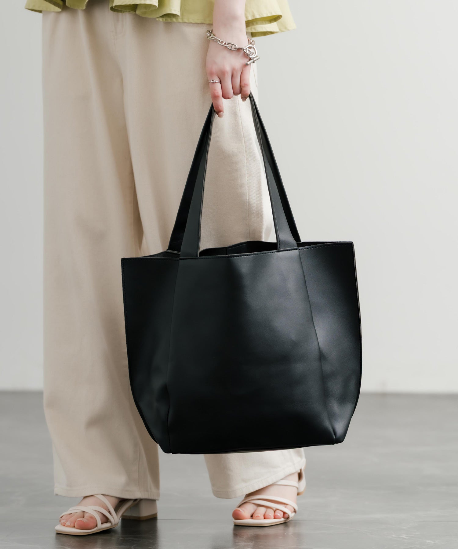 新色追加 PUワンショルダートートバッグ　ポーチセット 14772