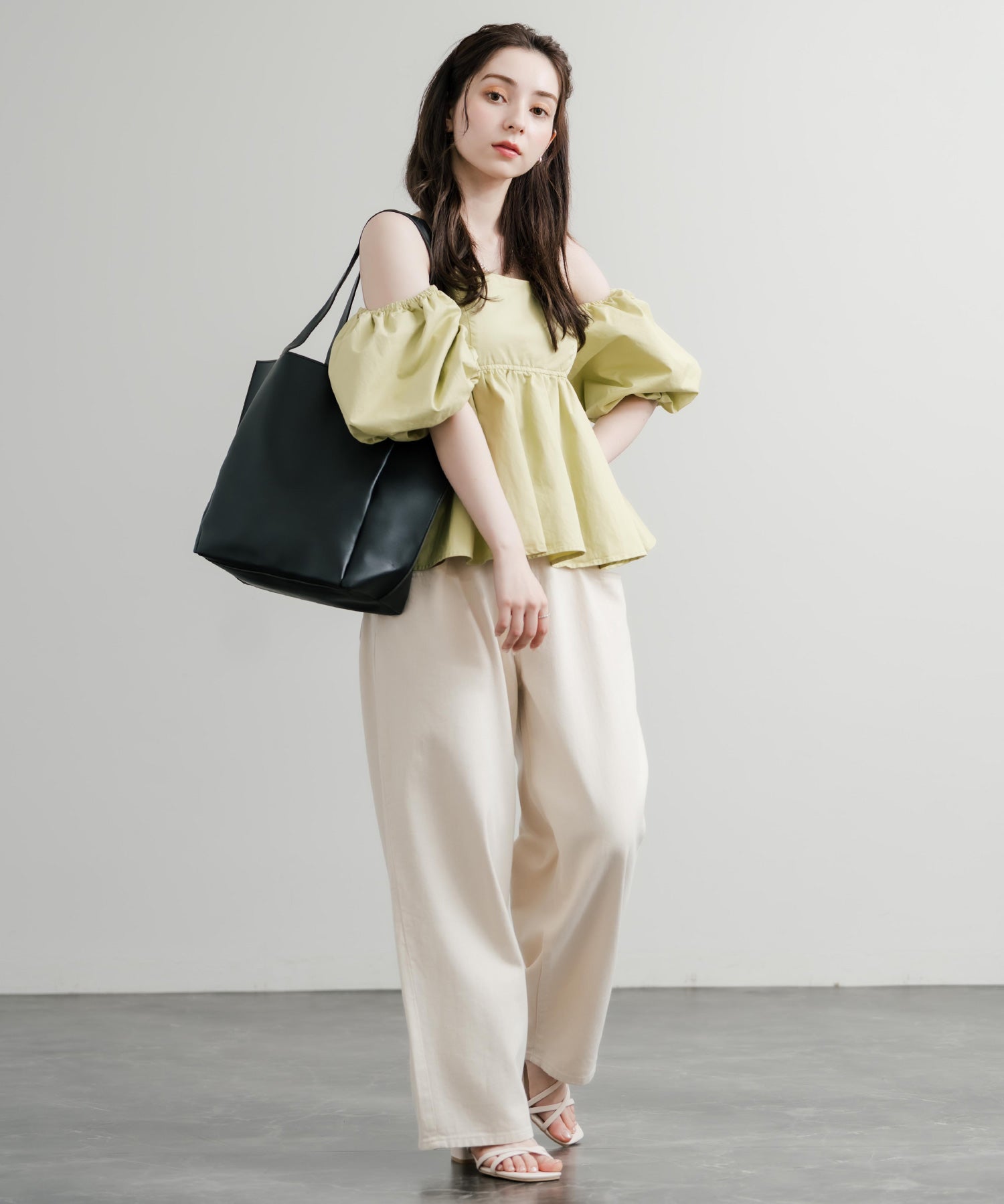 新色追加 PUワンショルダートートバッグ　ポーチセット 14772